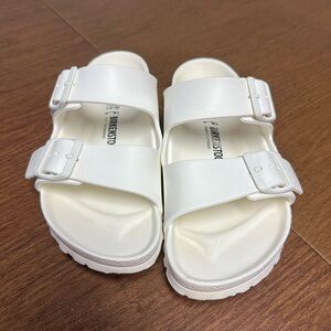 White rubber Birkenstocks size 39